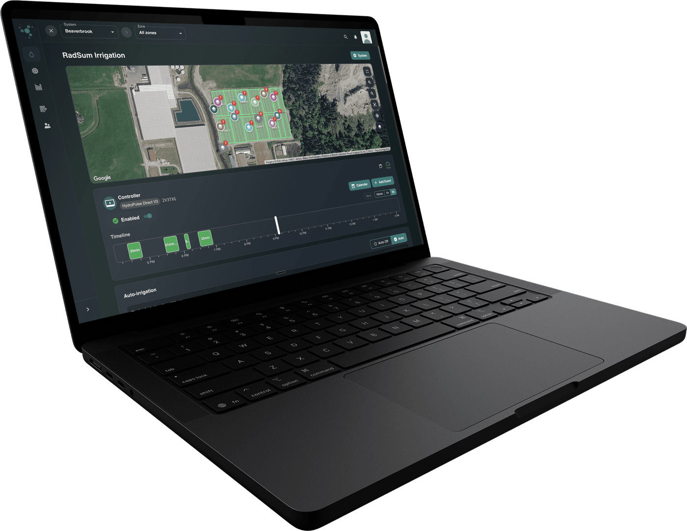 Ensemble control platform desktop view